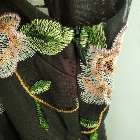 Urban Outfitters Floral Embroidered Mesh Romper - Picture 6 of 9